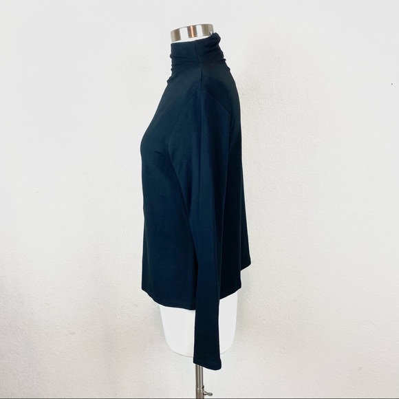 Valerie Stevens Top NWT Black Long-sleeve High Neck - Picture 2 of 7